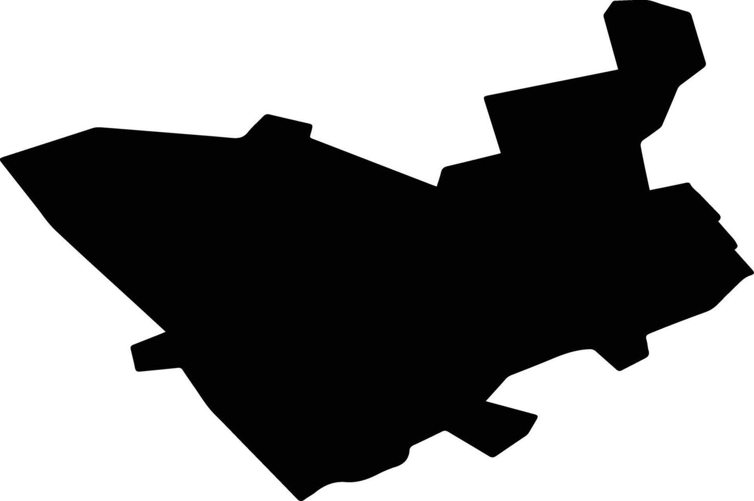 Zitiste Municipality Serbia silhouette map vector