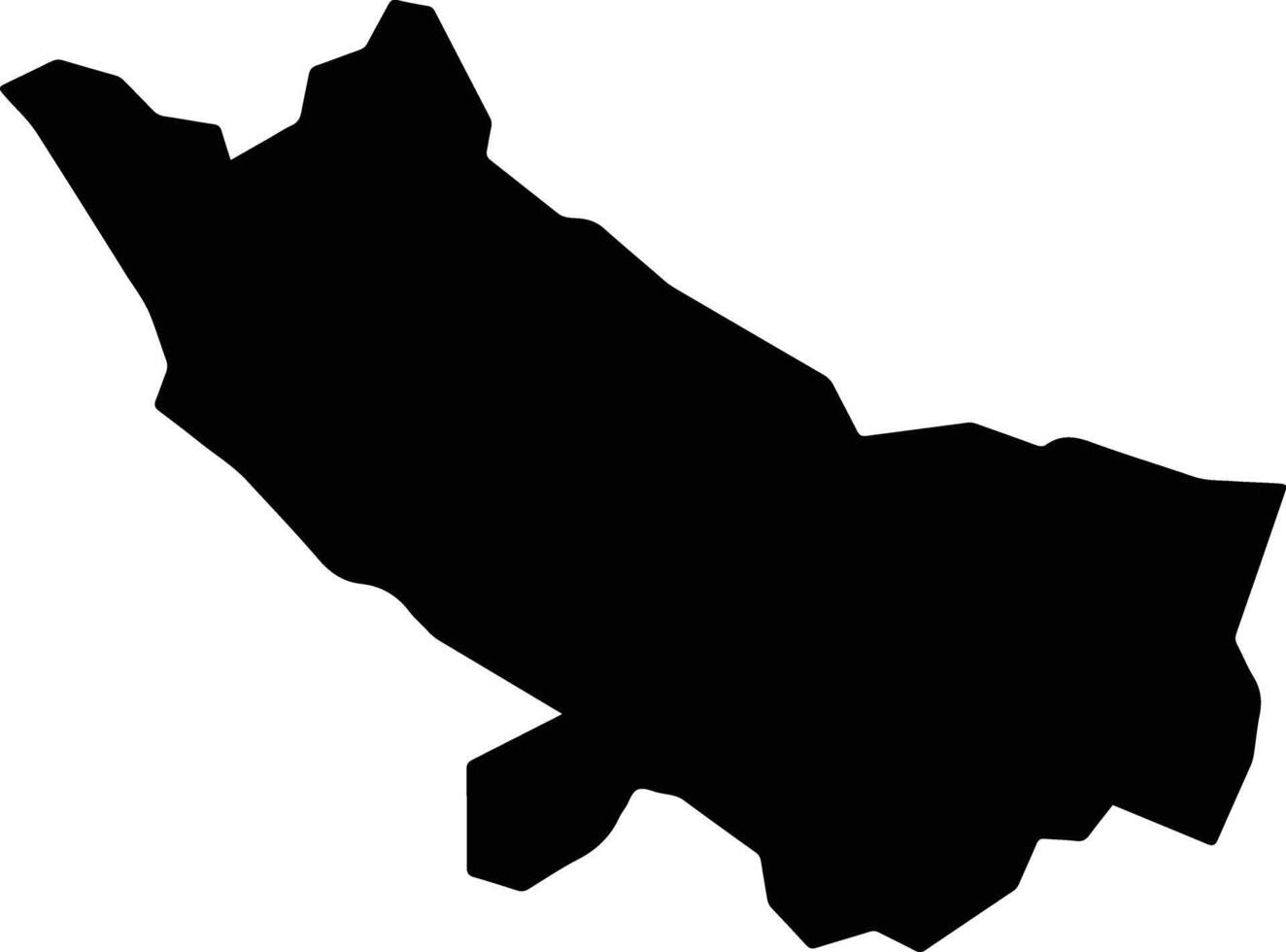 Zobel Bhutan silhouette map vector
