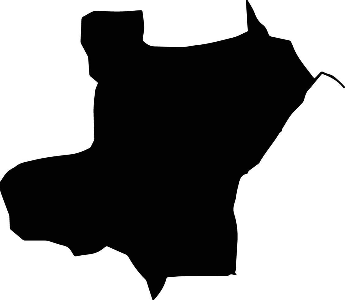 Zone 1 Ethiopia silhouette map vector
