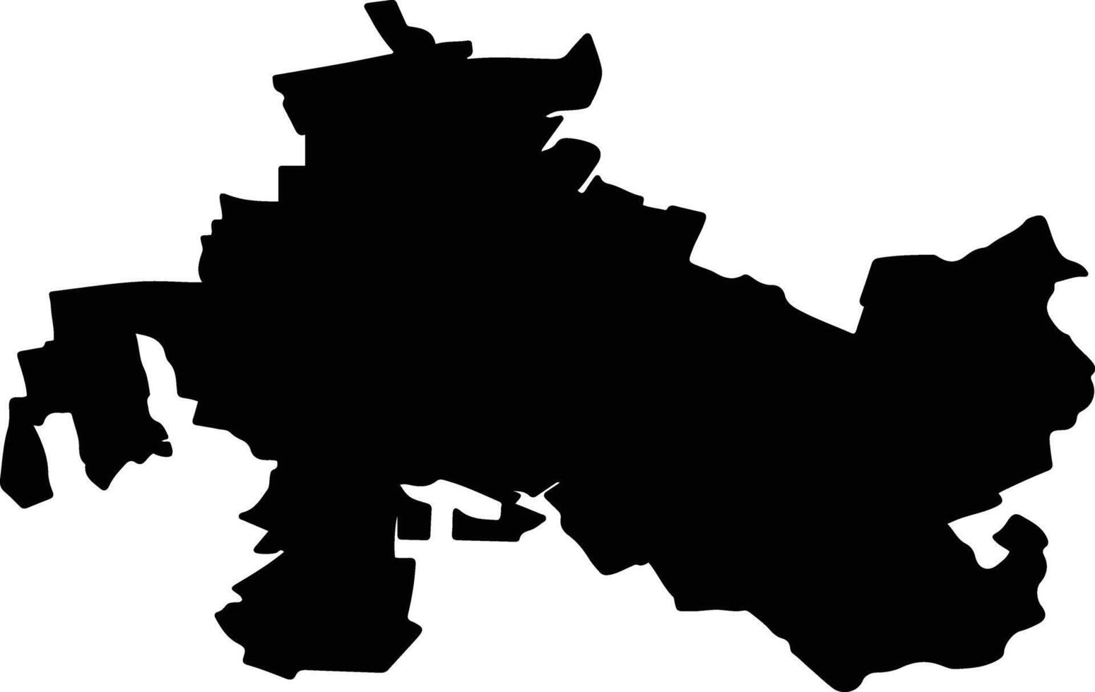 ZORLENI Romania silhouette map vector