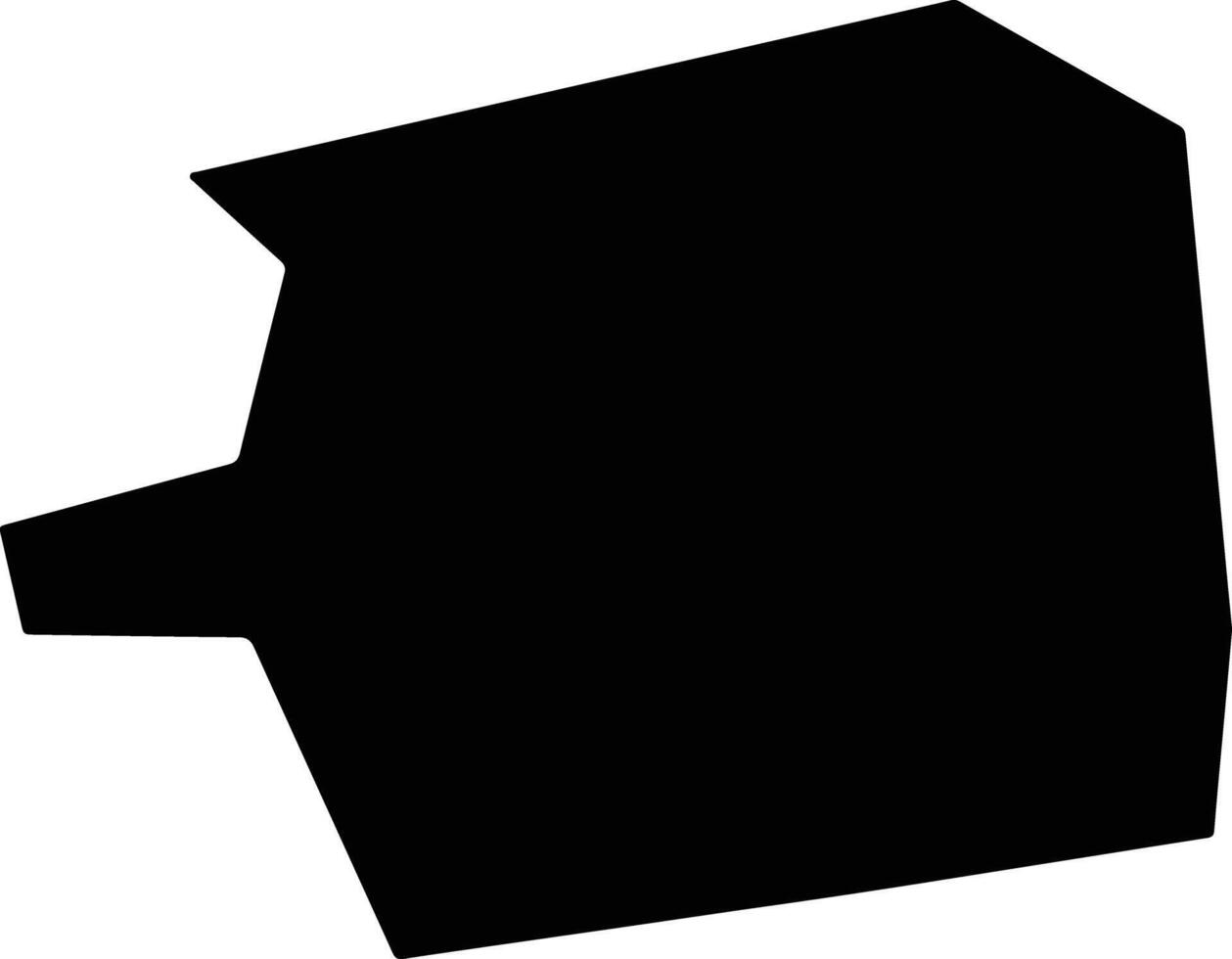 Zuid Suriname silhouette map vector