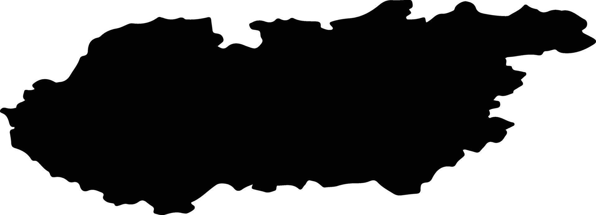 Zubtsovsky District Russia silhouette map vector