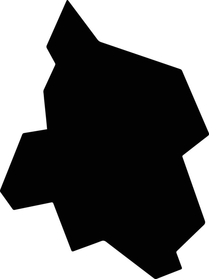 Zuogongxian China silhouette map vector