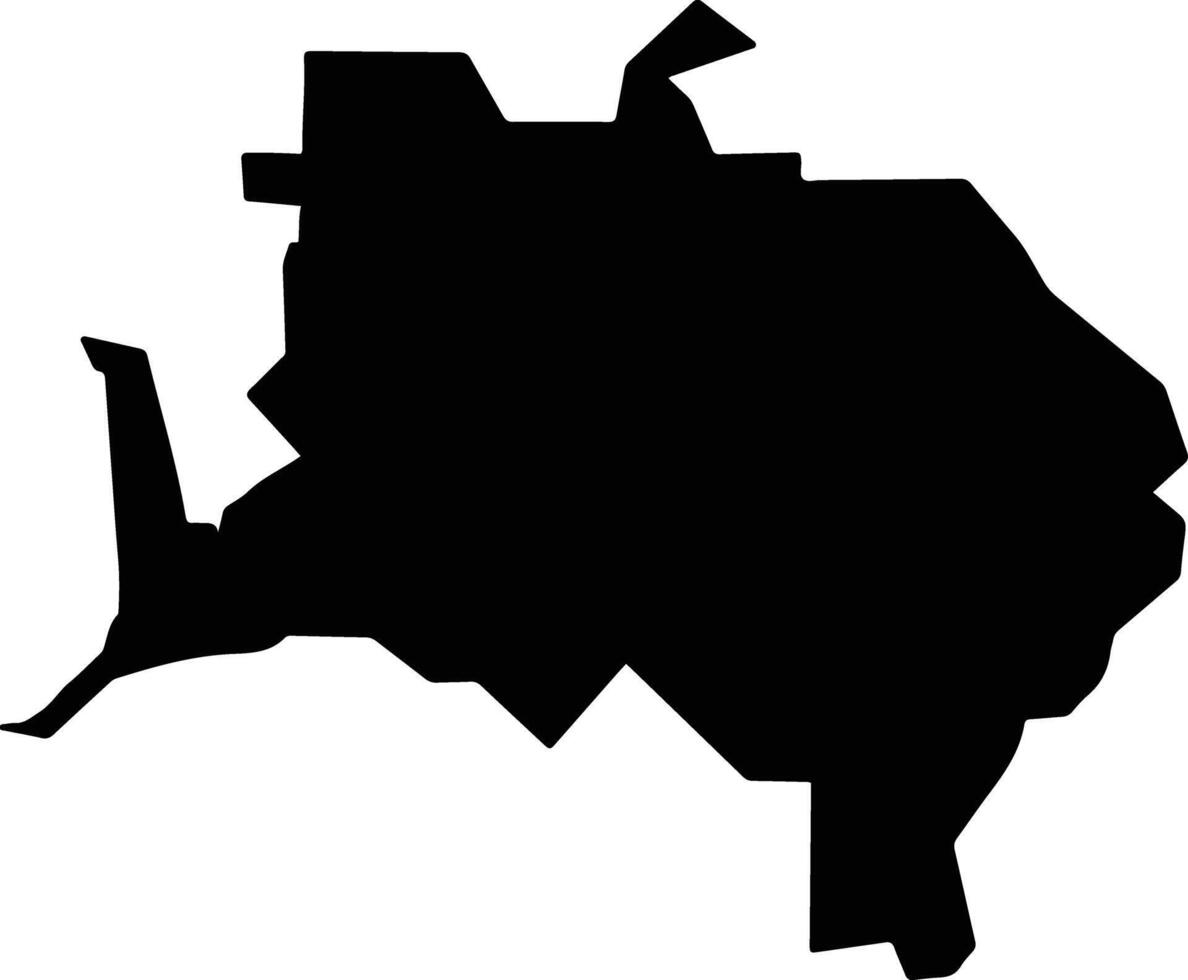 Zuoying Taiwan silhouette map vector