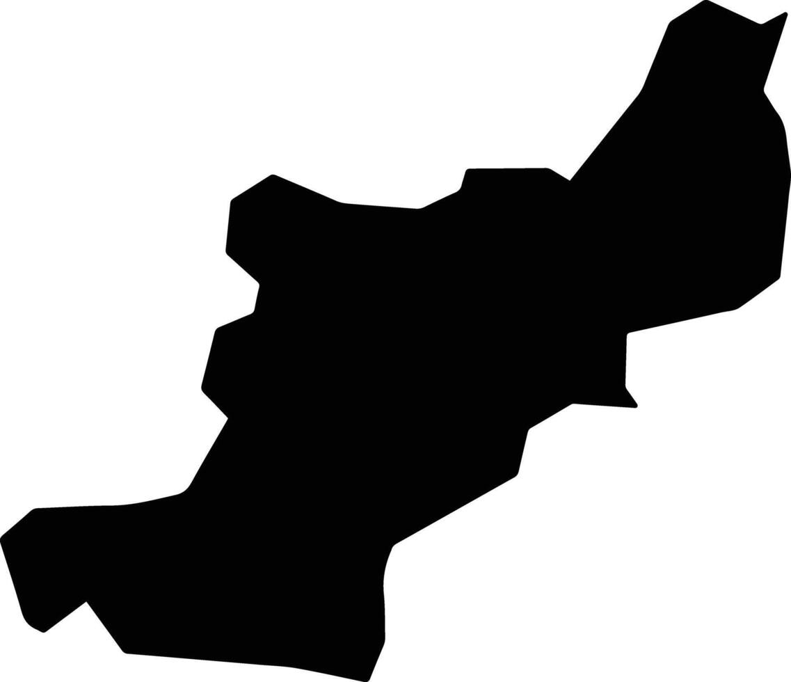 Zuru Nigeria silhouette map vector