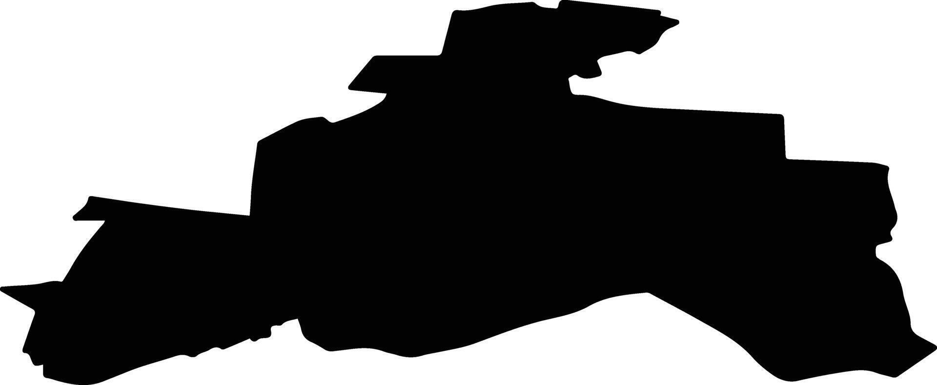 Zverinogolovsky District Russia silhouette map vector
