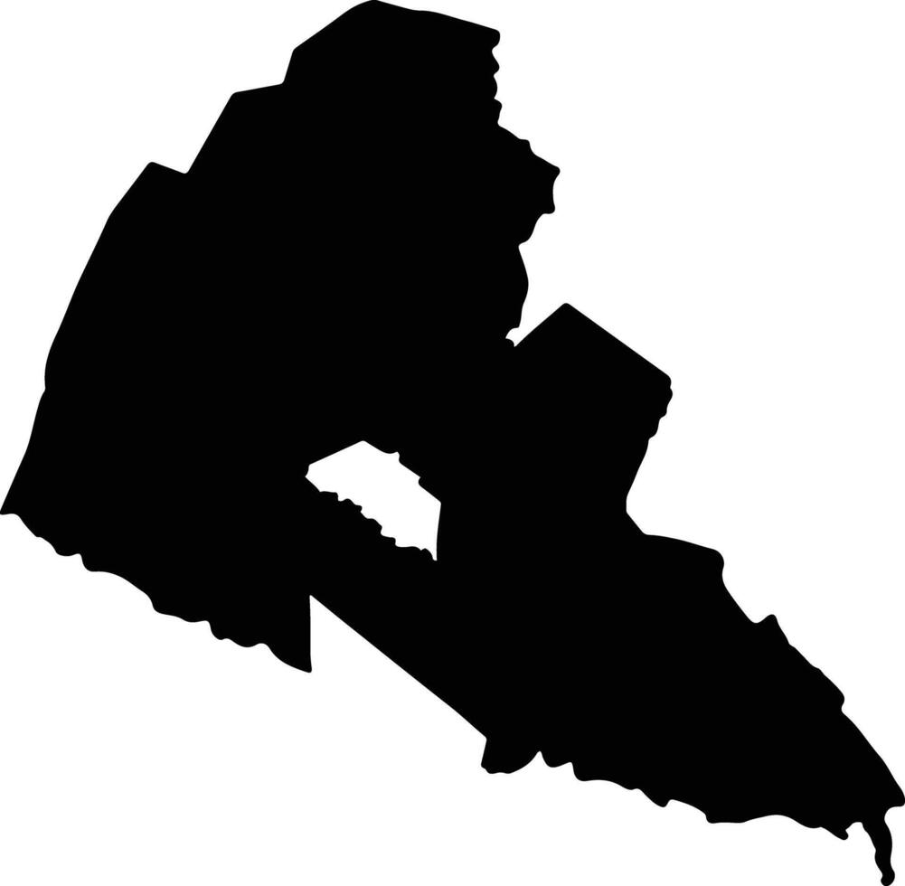 Zvishavane Zimbabwe silhouette map vector