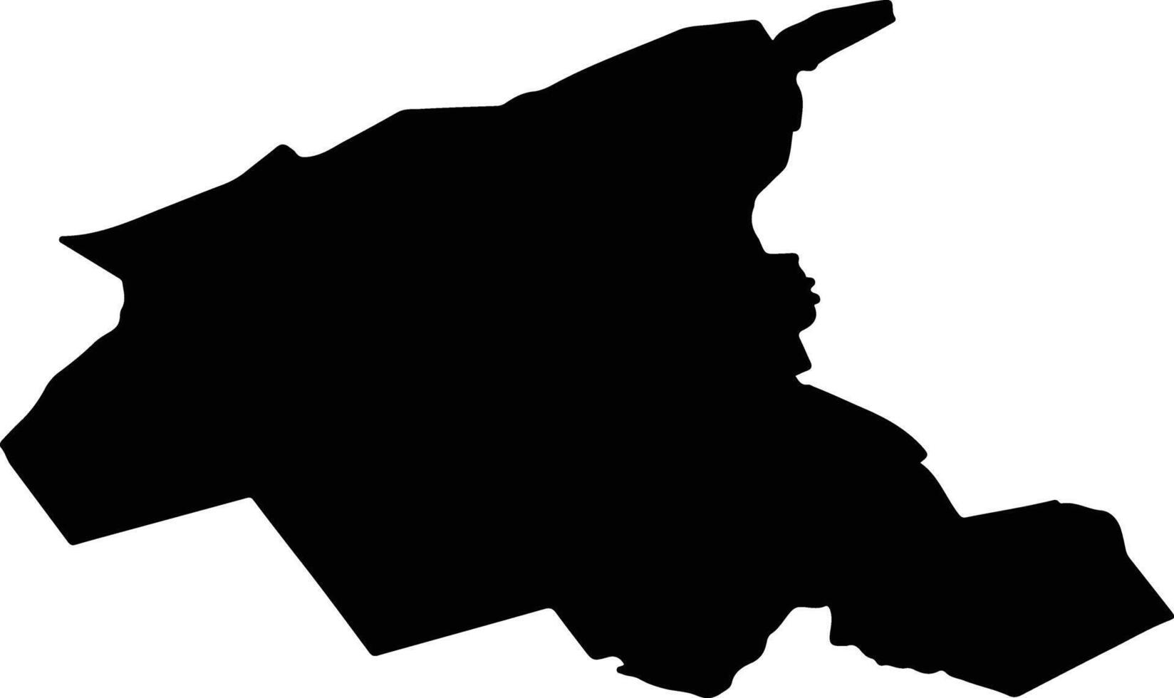 Zwartewaterland Netherlands silhouette map vector