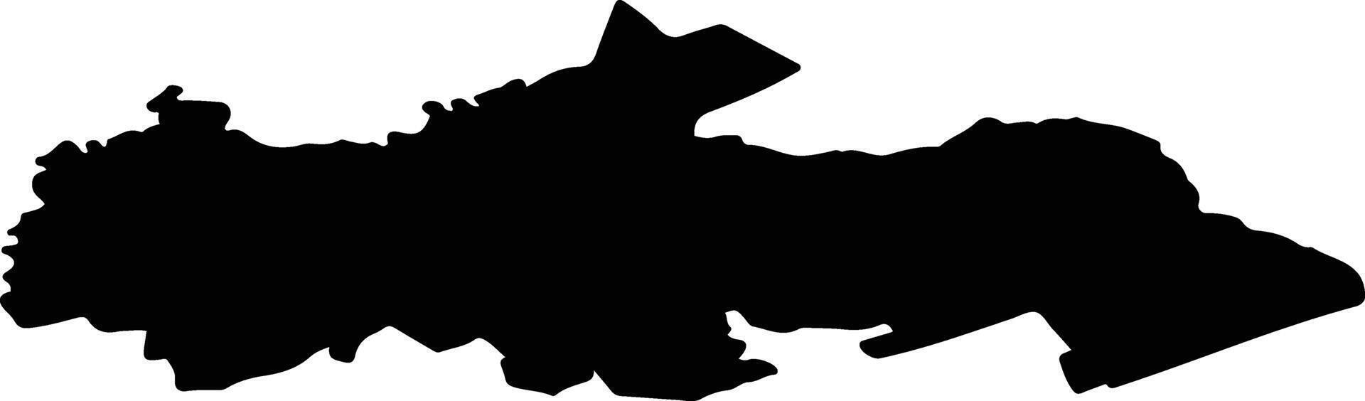 Zyryansky District Russia silhouette map vector