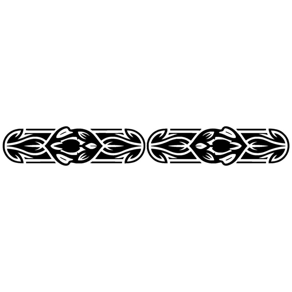 Intricate Tribal Border, Stylized Black, Pattern vector