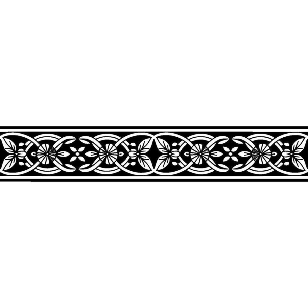 Intricate Floral Border, Vintage Style, Decorative Element - Art nouveau vector