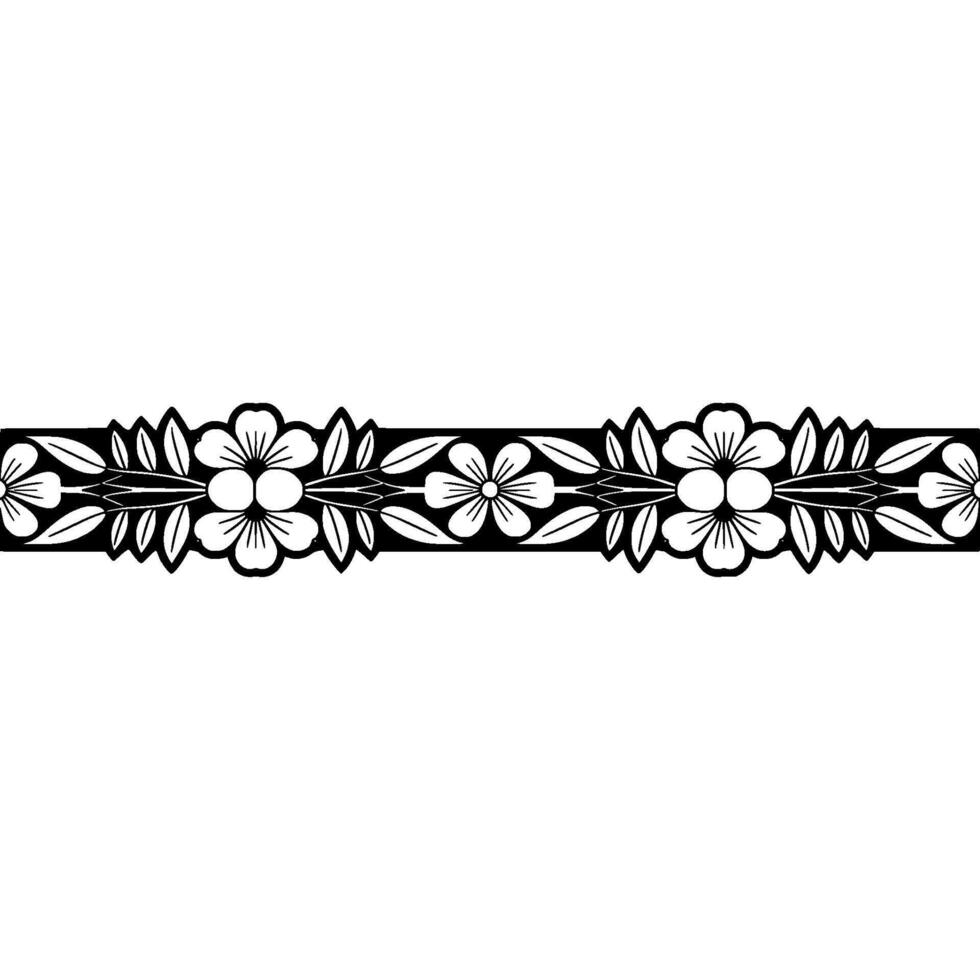Stylized Floral Border, Art Deco vector