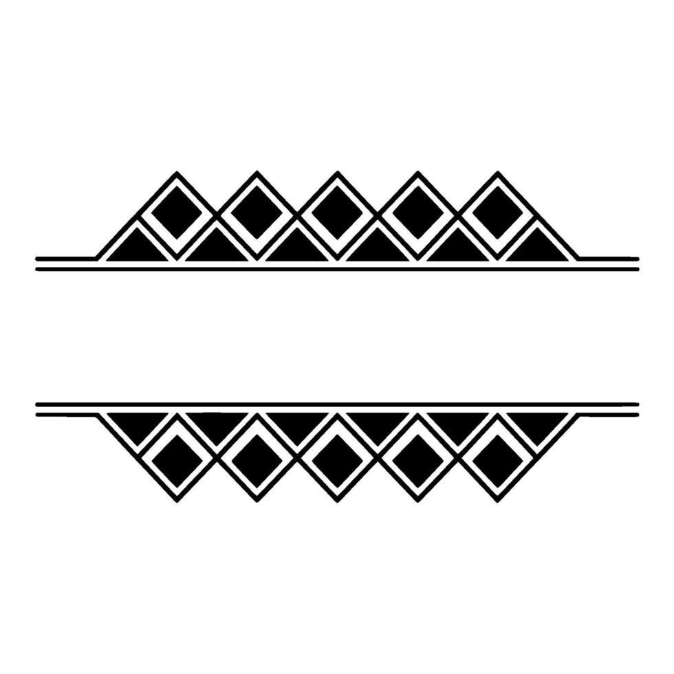 Geometric Diamond Border, Minimalist, Line vector