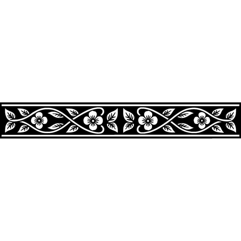 Elegant Floral Border, Vintage , Decorative Element, alternate version 137 vector