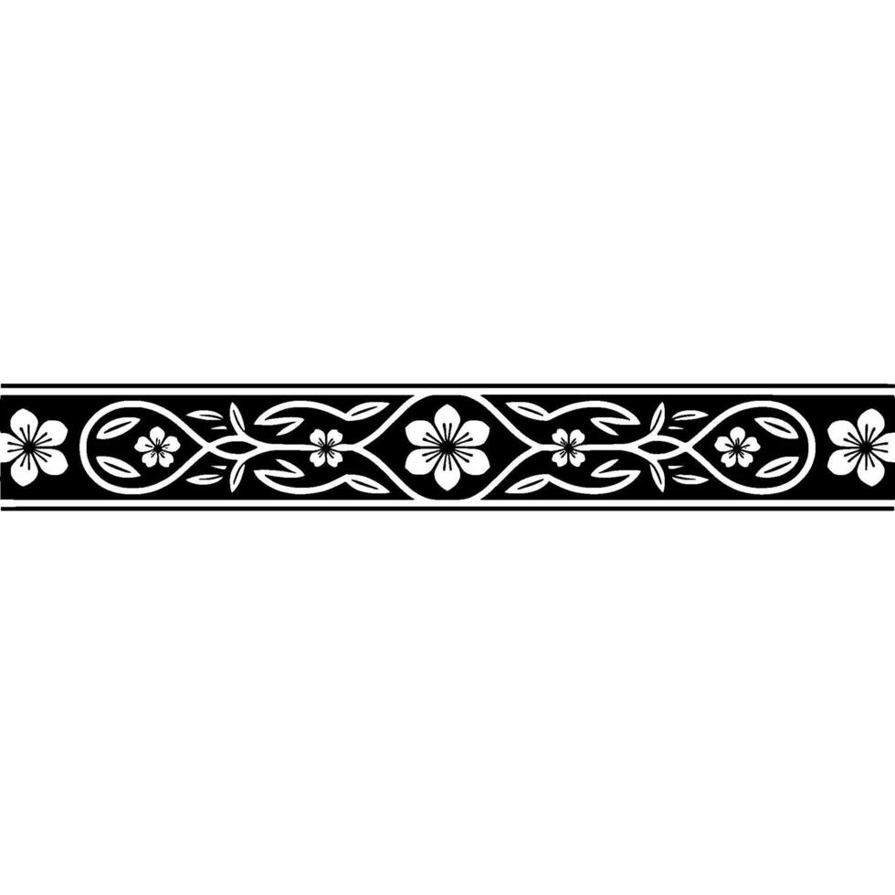 Elegant Floral Border, Vintage , Decorative Element, alternate version 139 vector