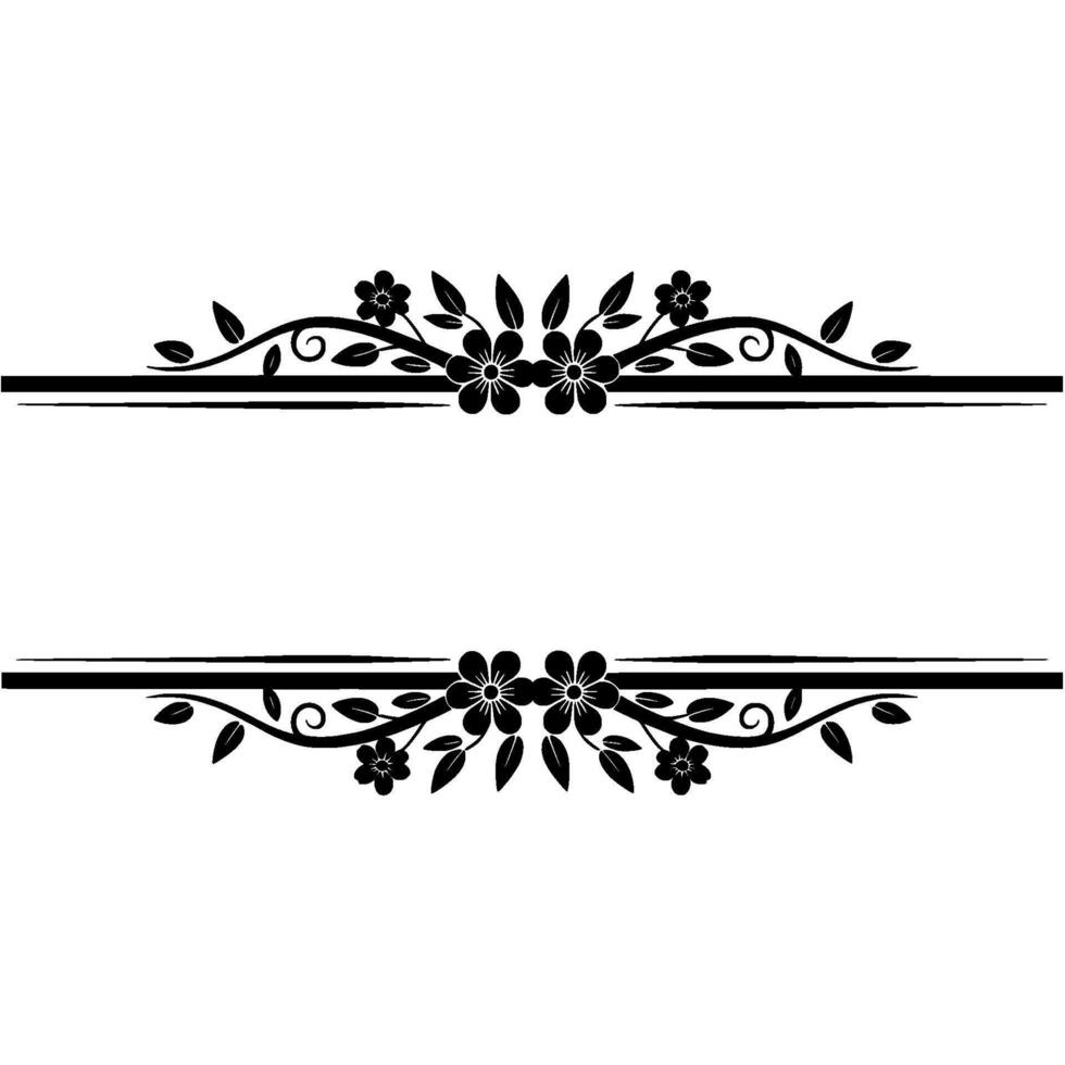 Elegant Floral Divider, Vintage , Decorative Element - Ornate vector