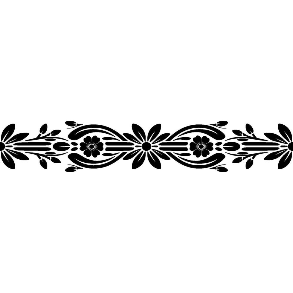 Elegant Floral Border, Vintage , Decorative Element, alternate version 143 vector
