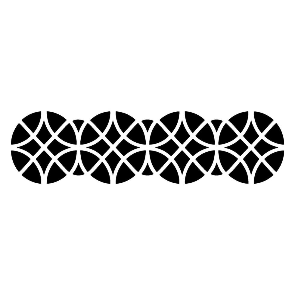 Geometric Border, Circular Motif, Minimalist, Pattern vector