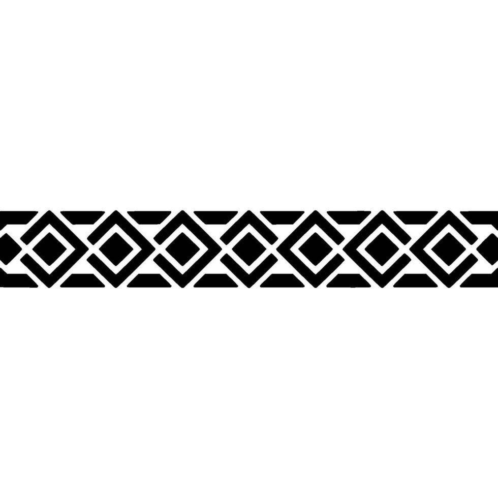 Geometric Border, Repeating Diamond Pattern, Minimalist, Line vector