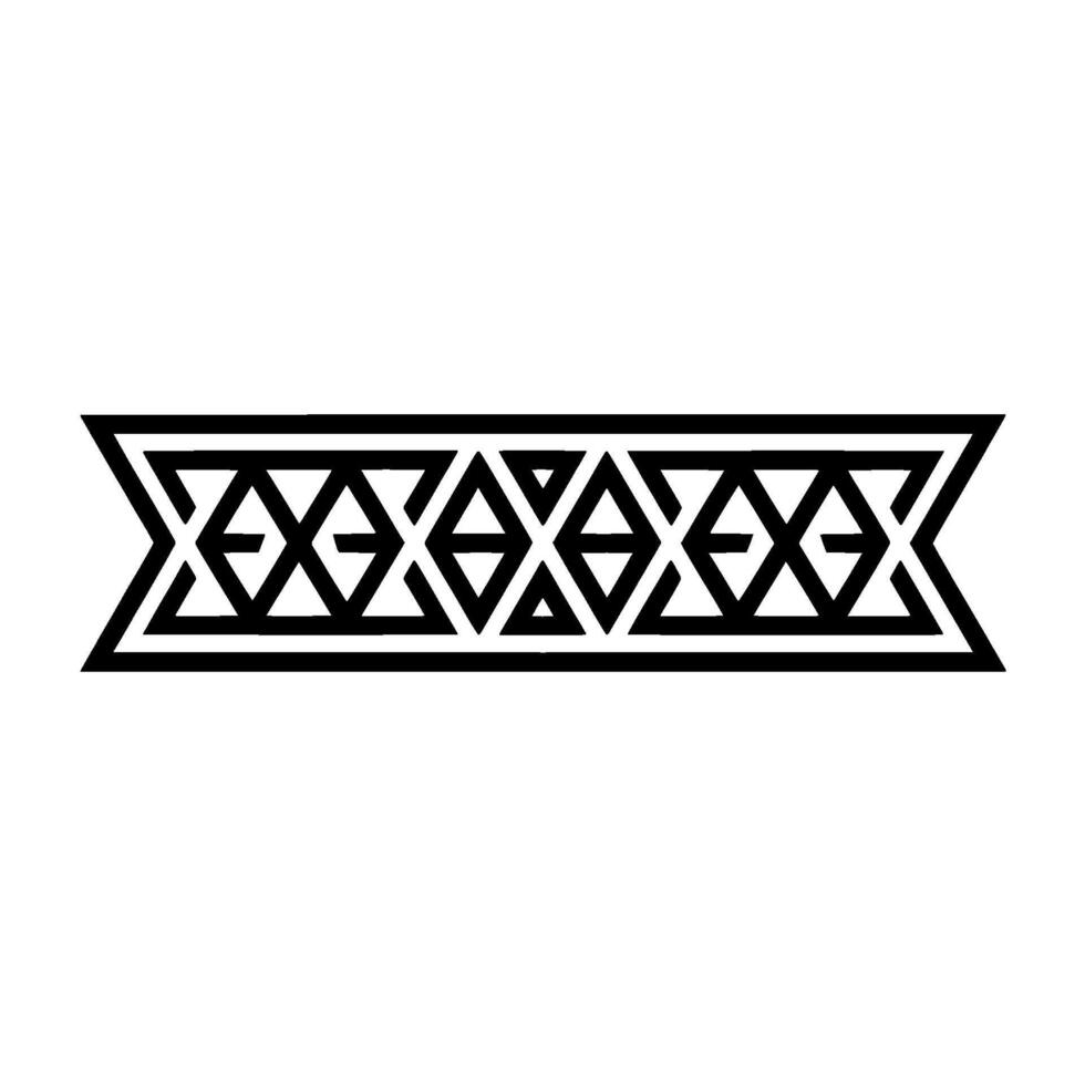 Geometric Tribal Border, Minimalist, Contrast vector