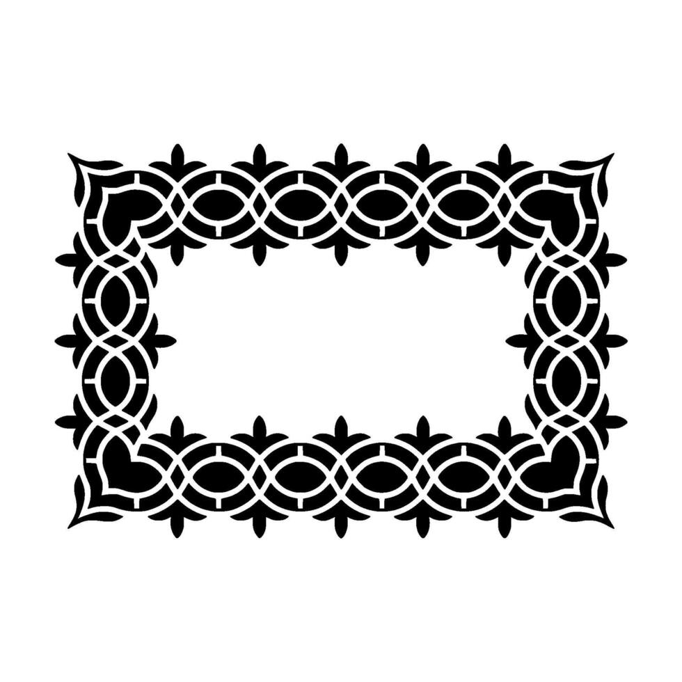 Intricate Black Frame, Celtic , Elegant Border vector
