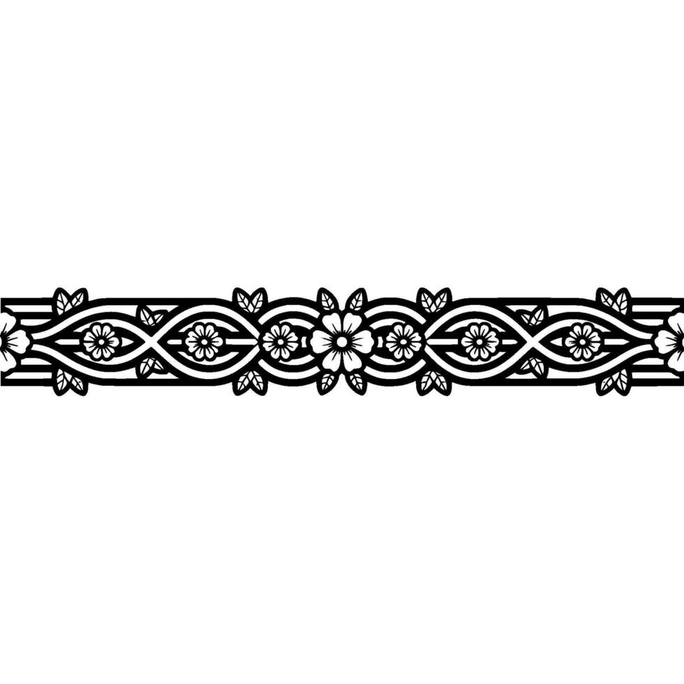 Intricate Floral Border, Vintage , Elegant Ornamentation - Classic vector