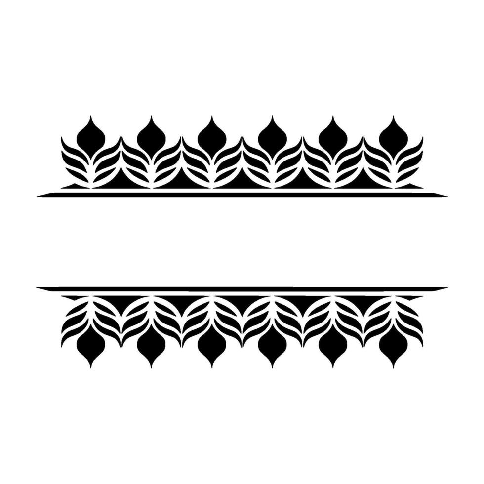 Intricate Floral Border, Elegant , Minimalist Layout vector