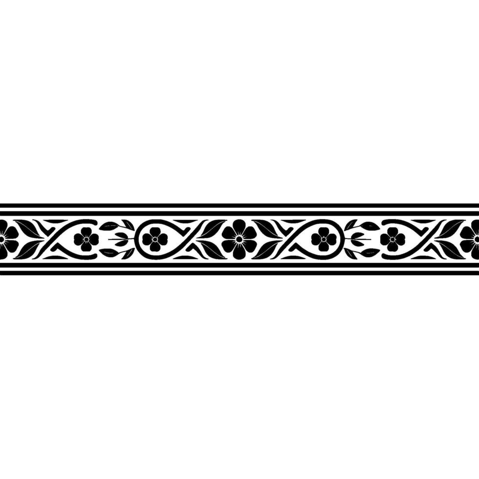 Elegant Floral Border, Vintage , Decorative Element, alternate version 146 vector