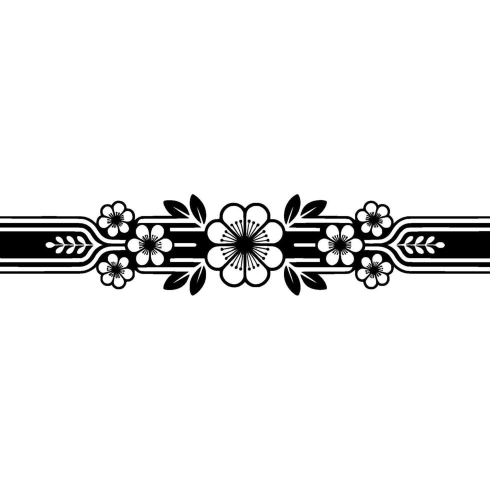 Elegant Floral Border, Vintage , Decorative Element - Template vector
