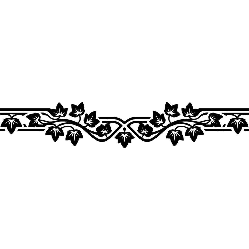 Elegant Ivy Border, Vintage Decorative Element vector
