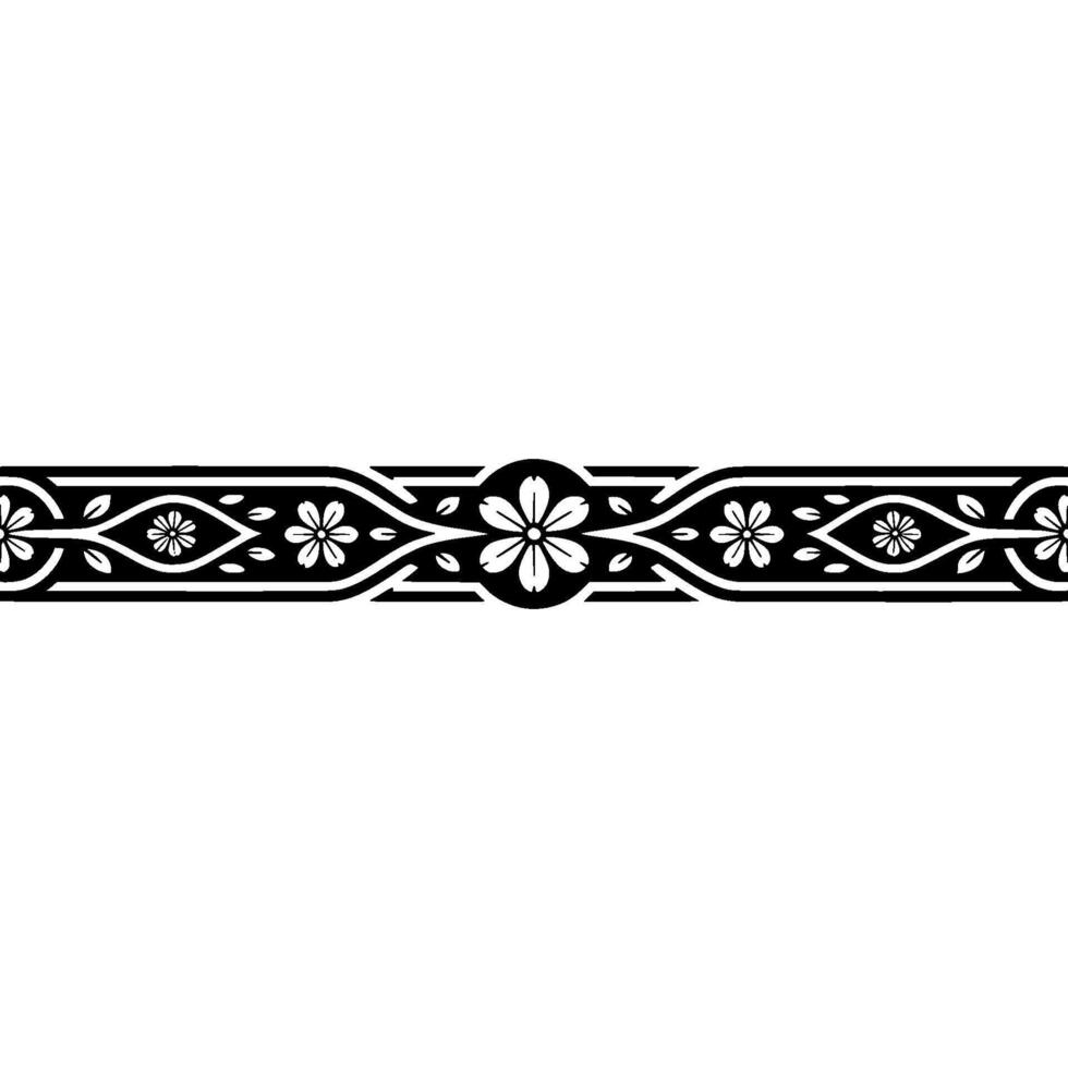 Elegant Floral Border, Vintage , Decorative Element, alternate version 152 vector