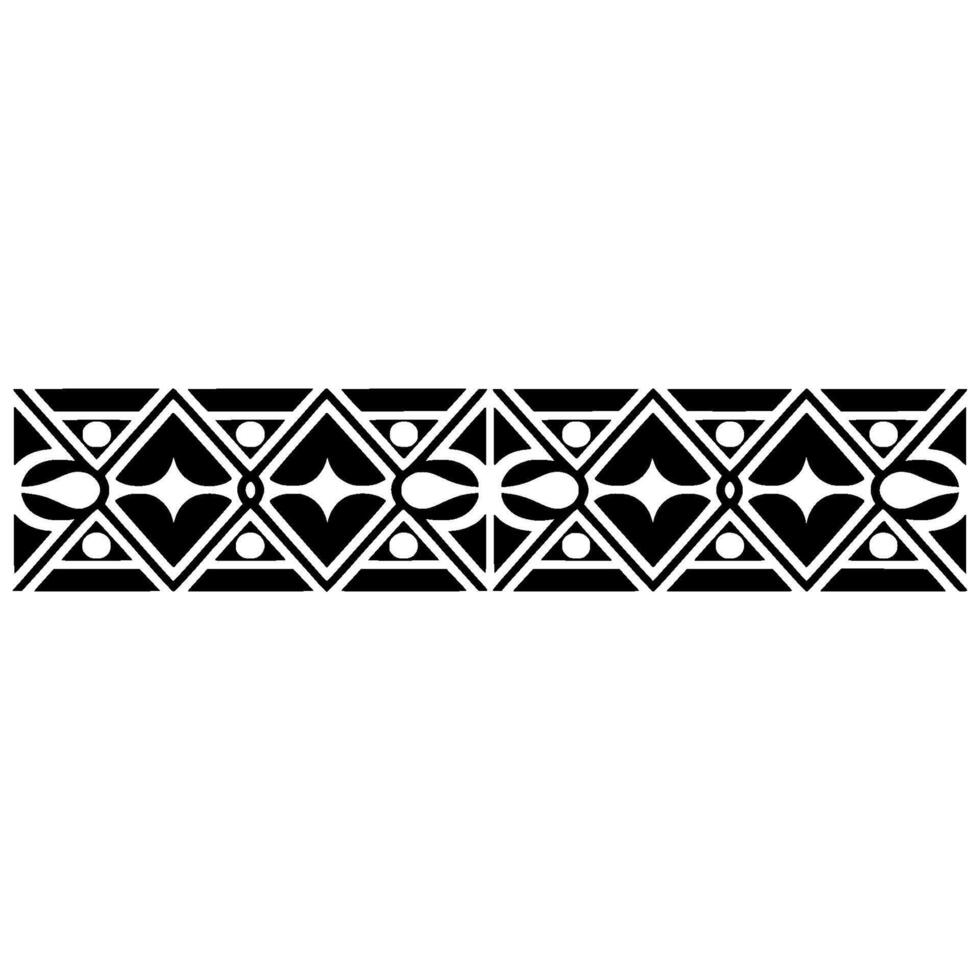 Geometric Tribal Border, Minimalist, alternate version 4 vector