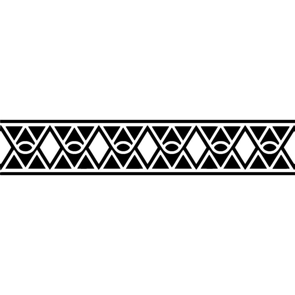 Geometric Deco Border, Stylized Black Pattern vector