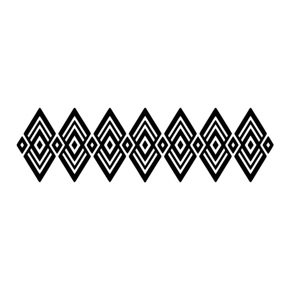 Geometric Border, Stylized Diamond Pattern, Minimalist, Diamonds vector