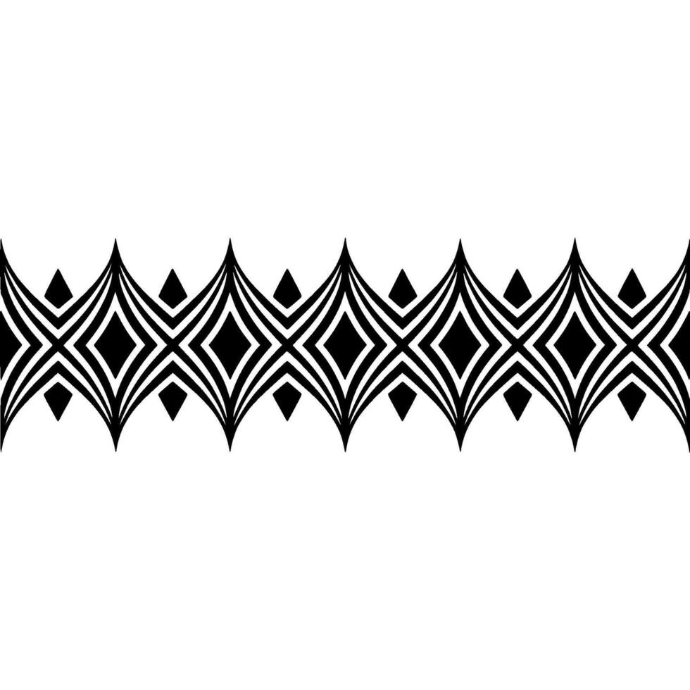 Geometric Wave Border, Minimalist Black White vector