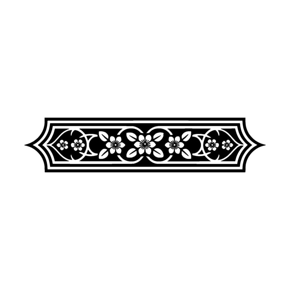 Elegant Floral Border, Vintage , Decorative Element, alternate version 169 vector