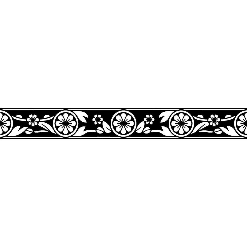 Elegant Floral Border, Vintage , Decorative Element, alternate version 171 vector