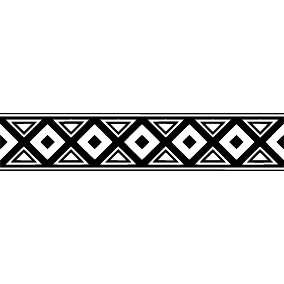 Geometric Tribal Border, Minimalist, alternate version 5 vector