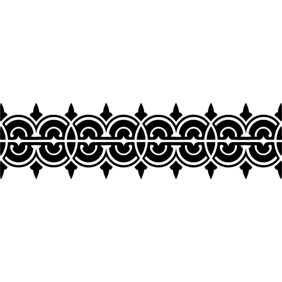 Intricate Black Border, Decorative Ornament, Vintage Style, Pattern vector