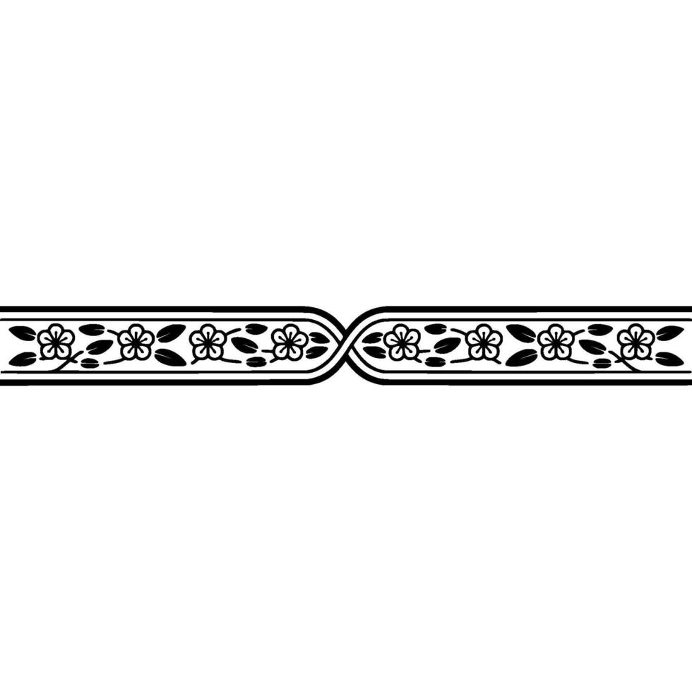 Elegant Floral Border, Vintage Element, alternate version 21 vector