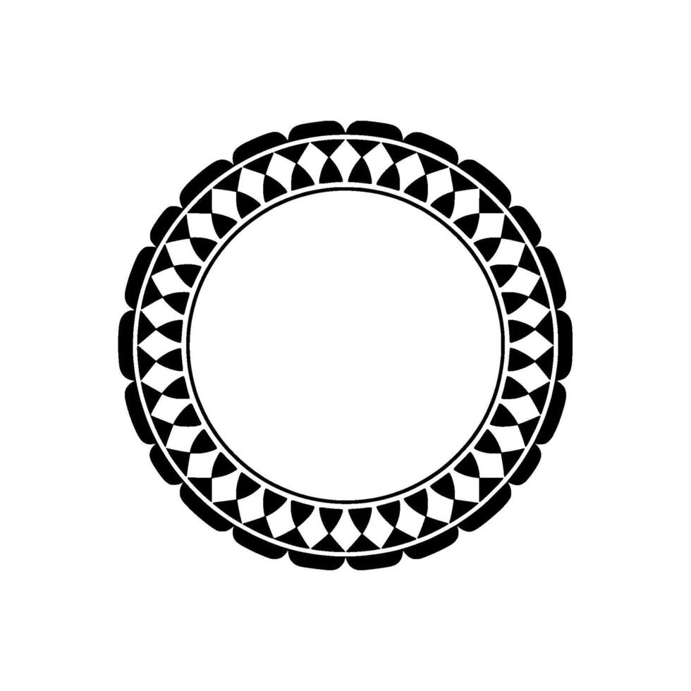 Geometric Tribal Circle Frame, Minimalist, Decorative vector