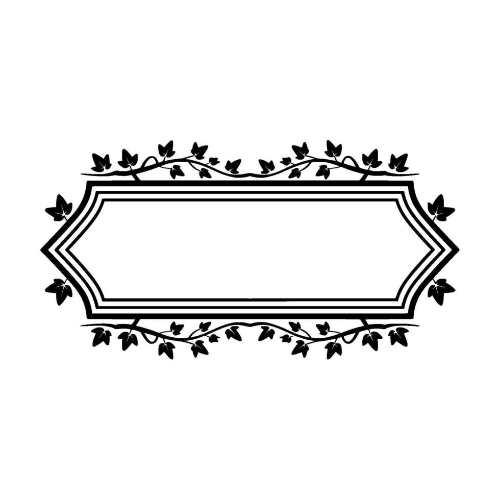 Elegant Botanical Frame, Vintage Element, Ivy vector