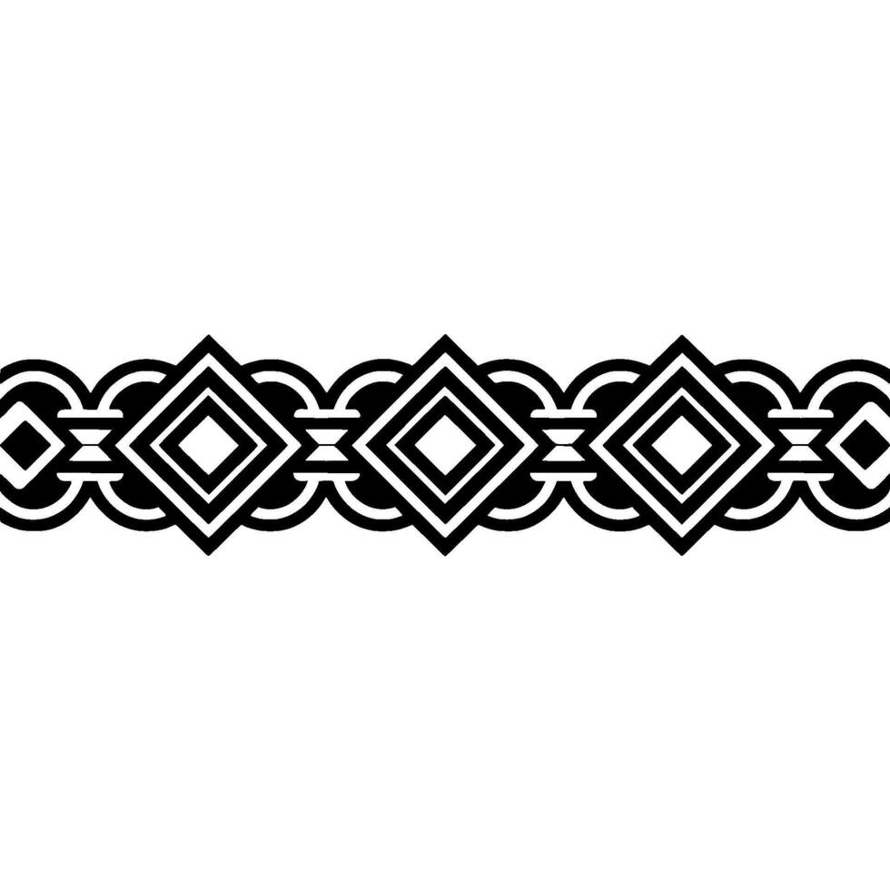 Geometric Border, Art Deco Pattern, Minimalist - Diamond vector