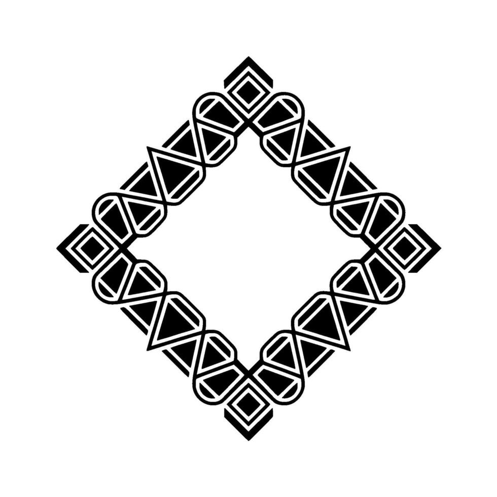 Geometric Diamond Frame, Minimalist , Modern Pattern vector