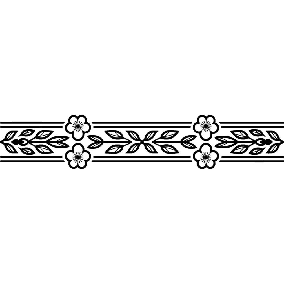 Elegant Floral Border, Vintage , Decorative Element, alternate version 180 vector