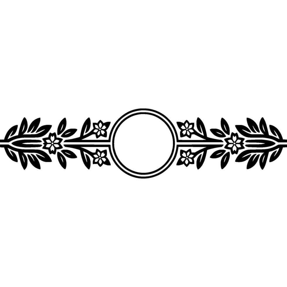 Elegant Floral Border, Vintage , Decorative Element, alternate version 182 vector