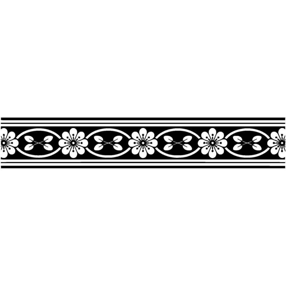 Elegant Floral Border, Vintage , Minimalist Style vector