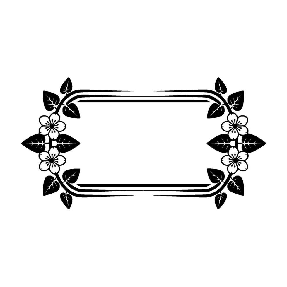 Elegant Floral Frame, Vintage Botanical - Leaf vector