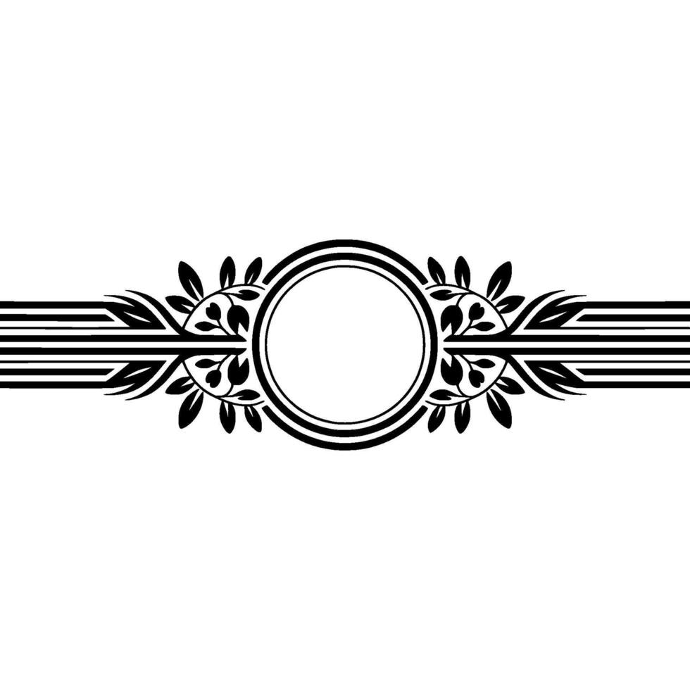 Elegant Vintage Border, Decorative Oval, Classic vector