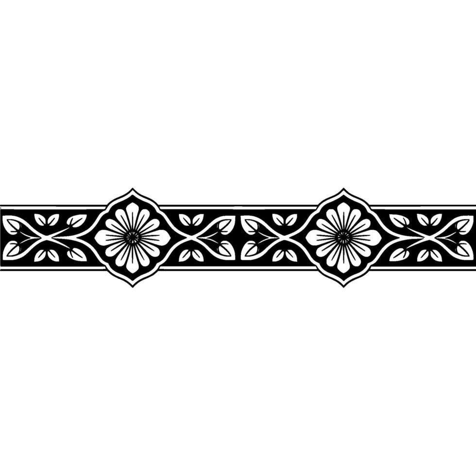 Intricate Floral Border, Vintage , Elegant Ornamentation, Art deco vector
